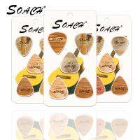 SOACH 10pcs Newest Wood grain Guitar Picks Thickness 0.71mm Celluloid with package sent randomly Guitar Parts Accessories