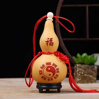 [hot]♧✤  with Tassel Wealth and Luck Shui Photo Props Gourd Crafts Hanging Ornament Housewarming