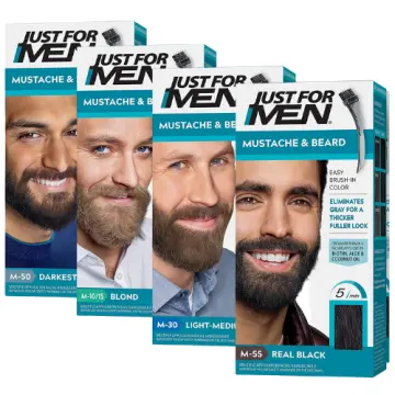 Buy Just For Men Moustache & Beard Colour, M-55 Real Black Online