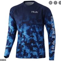 HUK Fishing Shirts Men Long Sleeve Crewneck Sweatshirt Outdoor Uv Protection Breathable Fishing Clothing Camisa Pesca