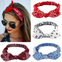 ใหม่ Boho ผู้หญิง sofid แข็งพิมพ์ H eadbands วินเทจข้ามปมยืดหยุ่น H airbands ผ้าโพกหัว bandanas สาววงผมอุปกรณ์เสริมผม