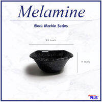 MelaminePLUS ชามเหลี่ยม 5.5 นิ้ว ชามเครื่องเคียง ชามญี่ปุ่น ชามเกาหลี ชามเมลามีน - BLACK MARBLE SERIES X 60 PCS