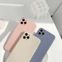 [Hot K] สำหรับ Apple Iphone 7 8 Plus SE 2020 X XS XR 11 Pro Max 12 13 Mini เคสมือถือซิลิโคนนิ่มชมพูฟ้าเบจของเหลว Capa Funda