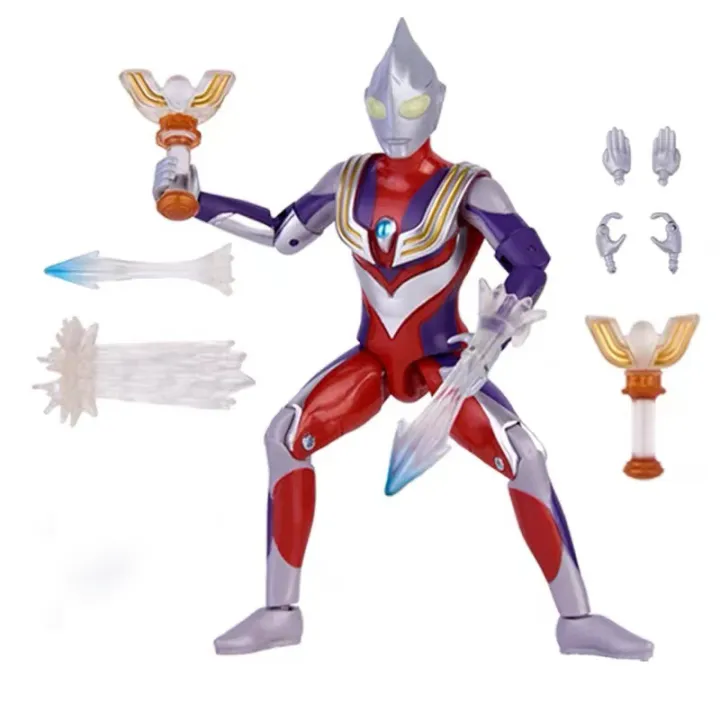 【RISING】 NEW 17Cm SHF Ultraman Toys Ultraman Tiga Action Figure Model ...