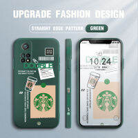 เคส Xiaomi Mi สำหรับ10T Pro/ 10T เคสโทรศัพท์สำหรับการ์ตูนเด็กหญิงเด็กชายฉลาก Starbucks เคสขอบด้านข้างของเหลวฝาหลังป้องกันกล้อง