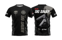 ใหม่ สุดยอดคอลเลคชั่น  เสื้อยืดผ้าพิมพ์ TEAM SIG SAUER เนื้อผ้าใส่สบาย แห้งเร็ว ไม่อมเหงื่อ