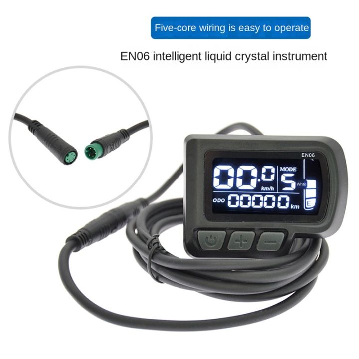 24v-36v-48v-electric-bicycle-en06-display-sm-waterproof-5pin-plug-lcd-screen-for-ebike-accessories-parts