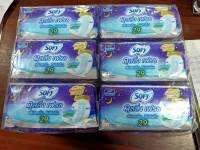 Sofy ผ้าอนามัยโซฟี คูลลิ่งเฟรช กลางคืน 29ซม. 1แพคมี 6ห่อ ห่อละ 5ชิ้นSofy cooling fresh night sanitary pads 29 cm. 1 pack contains 6 pieces * 5