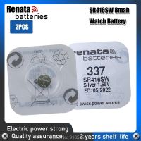 Renata Swiss 337 2ชิ้นมีสไตล์1.55V สำหรับนาฬิกา SR416SW เงิน337 RENATA