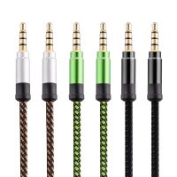 1.5m 3m 3.5mm Speaker Car Audio Headphone Audio Cable Nylon Braided Audio Cord For Car Jack Auxiliary Cord Extension Adapter