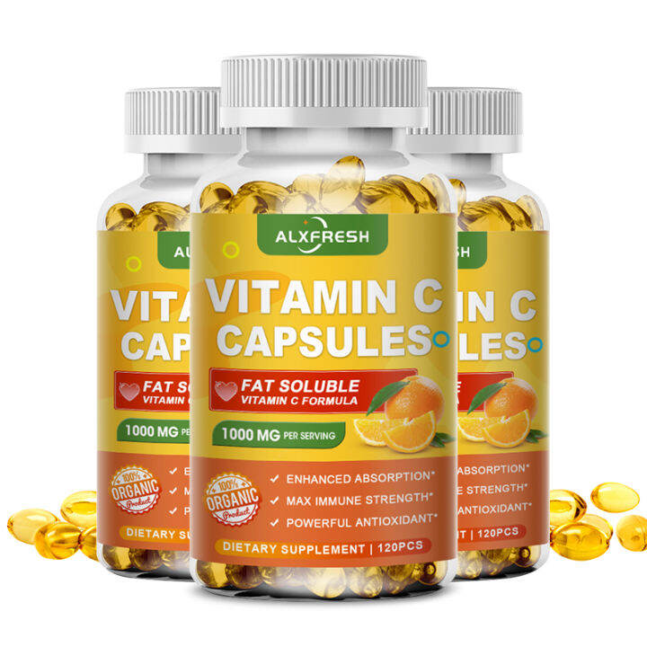 Alxfresh 3 Box Vitamin C Capsules Supplement for Antioxidant Improve