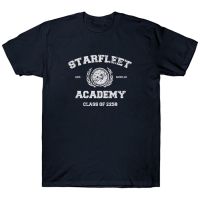 ผ้าฝ้ายแท้เสื้อยืดผ้าฝ้ายพิมพ์ลาย Starfleet Academy Star Trek Sci Fi Geek Nerd Birthday สําหรับผู้ชายS-4XL  7C68