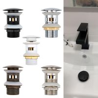 【YF】✓☽  Basin Sink Drain Stopper Pop Up with Overflow Slotted Washbasin Plug Vanity Waste Drainer