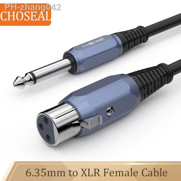 choseal-3-pin-xlr-female-to-6-3mm-1-4-inch-trs-stereo-jack-male-m-f-balanced-mic-microphone-audio-interconnect-cable