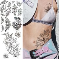 【hot】❆  Temporary Tattoos Female Fake Sticker Chest Waist Tatoo Thigh