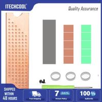 แผงระบายความร้อน SSD ทองแดงพร้อมแผ่นซิลิโคนความร้อนหม้อน้ำเครื่องทำความร้อนแล็ปท็อป0.8มม./1มม./2มม. สำหรับ M.2 2280 SSD