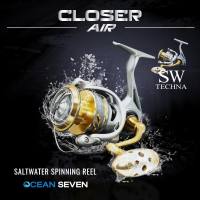 รอกสปินนิ่ง รอกตกปลา โอเชี่ยน 7 CLOSER AIR 2023 บอดี้หลักอลูมิเนียม ทั้งตัว โรเตอร์ กราไฟท์ ย้ำ เบามือ ไลท์จิ๊ก จัดหนัก งานแข่ง สวายแน่นปึ้ก