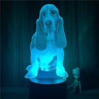 3D Lamp Animated Real Ver. Cute Pet Dog LED NightLight Figure 7 Colors Touch Table Bedroom Decor Night Light Gift