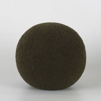 【CW】✐❆  Round Wool Cushion Shaped Color Stuffed Soft for Sofa Office Waist Rest Throw