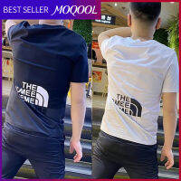 MOQOOL เสื้อยืดผ้าฝ้ายบริสุทธิ์พิมพ์ลายแขนสั้น,คอกลมเหนือลำลองเพรียวบางเสื้อผ้าฝ้าย100%