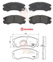 P59 020B ผ้าเบรก F (แท้ BREMBO รุ่น Black) ISUZU ทรูปเปอร์ Trooper 3.0 3.2 3.5 3.8 ปี93-&amp;gt;