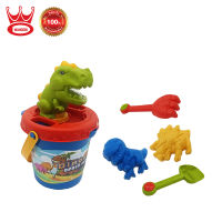 Wangdek Dinosaur Sand Bucket วังเด็ก T-Rex ชุดถังเล่นทราย ไดโน 7 ชิ้น - ทีเร็กซ์ 1041/447512