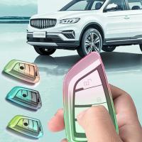 ۩ Transparent Gradient Color Car Key for BMW 3 Series 5 Series Transparent Key Protection Set Auto Interior Ornament TPU Material