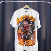 เสื้อยืดการ์ตูน เบ็ตตี้ บู๊พ (Betty Boop) สไตล์วินเทจ ผ้าฝอก (M/L/XL)