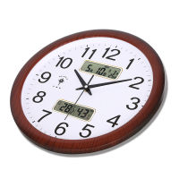 （HOT) Polaris Electronic Wall Clock ห้องนั่งเล่นปฏิทินถาวรนาฬิกาควอตซ์บรรยากาศเรียบง่ายทันสมัยนาฬิกาเงียบนาฬิกาแขวนนาฬิกาใช้ในบ้าน