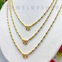 jewery33 K616 สร้อยสองกษัตริย์ลายเม็ดรี ตะขอปั็ม 92.5% ใส่ติดตัวได้ตลอด ใส่เล่นน้ำทะเลได้