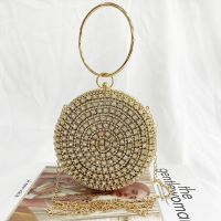 【YD】 Metal Round Evening for Rhinestone Shoulder Luxury Purse and Handbag Designer Crossbody