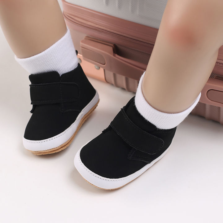 รองเท้าผ้าใบมาร์ตินสำหรับเด็กเล็กรองเท้าบู้ตหนังนุ่มสำหรับเด็กหัดเดิน-baptsmal-binyag-0-18เดือน