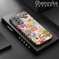 Chenyyka เคสปลอกสำหรับ Samsung Galaxy A52 4G A52 5G A52s 5G 5G มีน้ำค้างแข็งโปร่งใสของเล่นเล่าเรื่องแบบแข็งด้านข้างขอบสี่เหลี่ยมมีลวดลายเคสนิ่มปกป้องกล้องปลอกซิลิโคนกันกระแทก