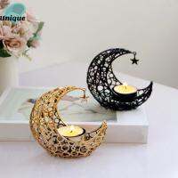 UNQCSA วินเทจ ทองสีทอง อุปกรณ์อิสลามสำหรับอิสลาม สำหรับ Eid tealight ห้องนั่งเล่นในห้องนั่งเล่น ท็อปโต๊ะ ของตกแต่งเดือนรอมฎอน อุปกรณ์ปาร์ตี้ปาร์ตี้ ของขวัญวันอีด ที่วางเทียน แท่งเทียนแท่ง