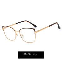 LONSY Fashion Metal Frame Reading Glasses Women Optical Computer Anti Blue Light Blocking Reading Magnifying Presbyopic Eyewear