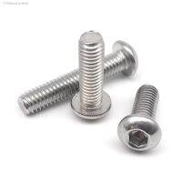 ✿ 10/50pcs M1.6 M2 M2.5 M3 M4 M5 M6 M8 304 A2-70 Stainless Steel ISO7380 Hexagon Hex Socket Head Button Allen Bolt Screw L 2-100mm