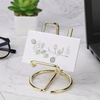 hot！【DT】☍✴₪  Metal Card Holder Business Display Office Desktop Reading