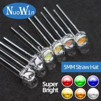 【CW】 50PCS 5MM Hat Diode Super 0.3W 0.5W 0.75W Emitting Diodes Warm