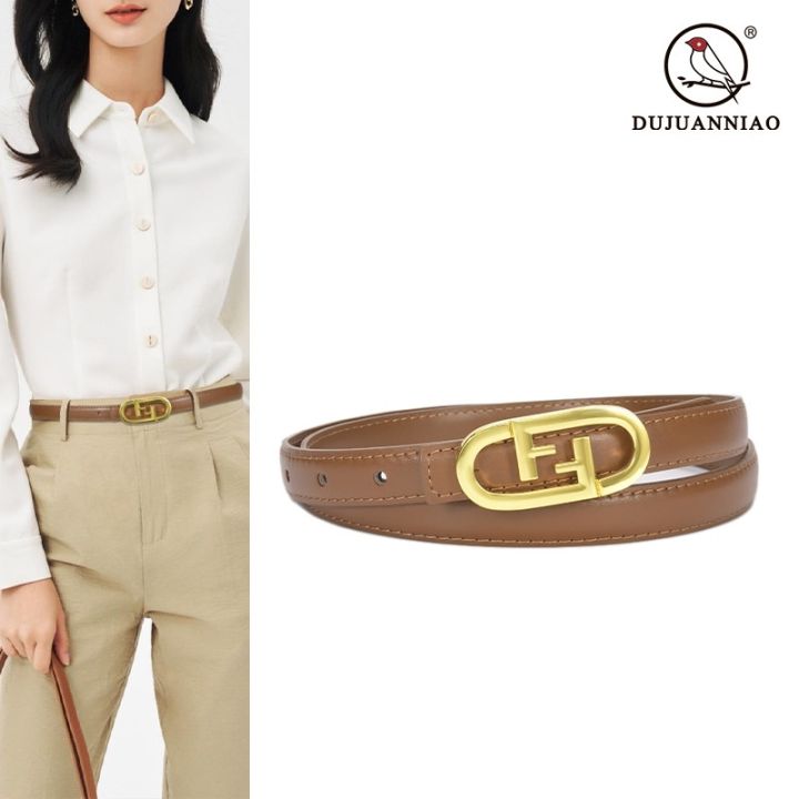 cowhide-belt-female-fashion-designer-ladies-thin-smooth-buckle-clothing-accessories