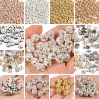 【YF】 Multicolor Rhinestone Bolas Cristal Espaçador Solto Contas Redondas para Fazer Jóias Pulseira Acessórios 6mm 8mm 50Pcs