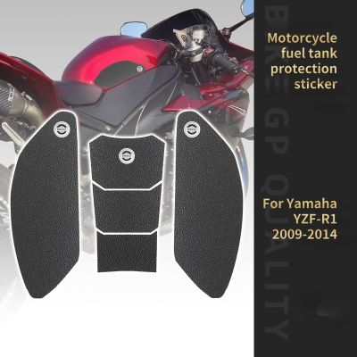 New Motorcycle Side Fuel Tank Protector Stickers Anti Slip Knee Grip Traction Pad For Yamaha YZF R1 R1M YZFR1 YZF-R1 2009-2014