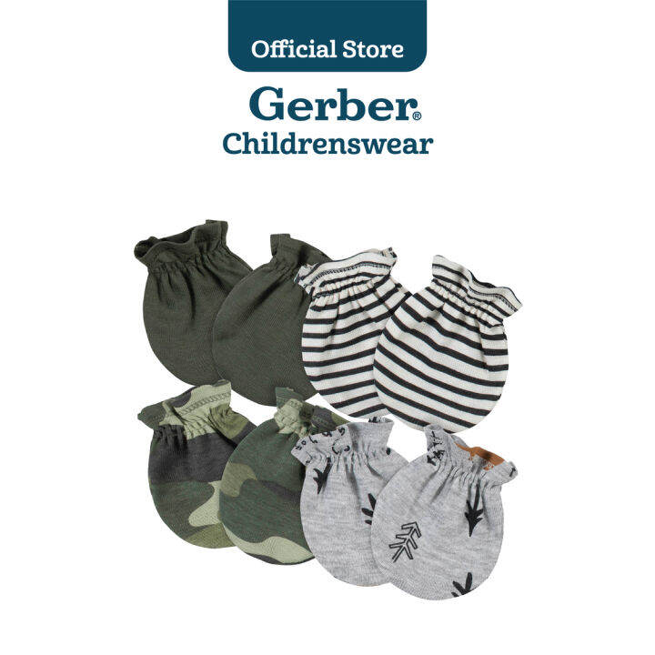 Gerber 4Pack Baby Boys Bear No Scratch Mittens Lazada