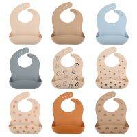 【DT】hot！ Silicone Bib Baby Bibs for Boy or Adjustable Catching Food Spill BPA Soft Durable