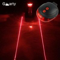 ⊕℡ LED Laser Safety Warning Bicycle Lights Waterproof Bicycle Taillights Cycling Lights Bicycle Tail Bicycle Accessories Light