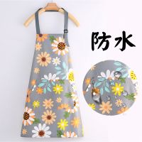 Aprons for Women with Pockets Waterproof Kitchen Cooking Aprons with Adjustable Neck Strap and Long Ties Aprons