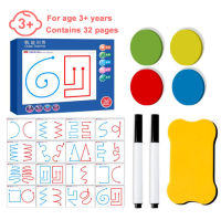 Montessori Children Toys Drawing Tablet DIY Color Shape Math Match Game Book Drawing Set Learning Educational Toys For Children