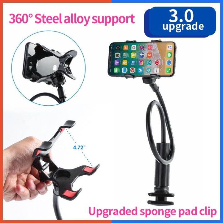 Universal Phone Holder Clip Lazy Bracket Flexible Gooseneck Clamp Long