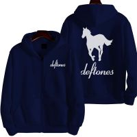 Deftones White Pony Zip Hoodie Hip Hop Rock Band Zip Sweatshirt Harajuku Large Long Sleeve Hoodie Coat Street Apparel Size XS-4XL