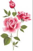 Romantic Love 3D Rose Flower Flower Background Stickers Furniture Living Room TV Wall Decor sticker Home Decor