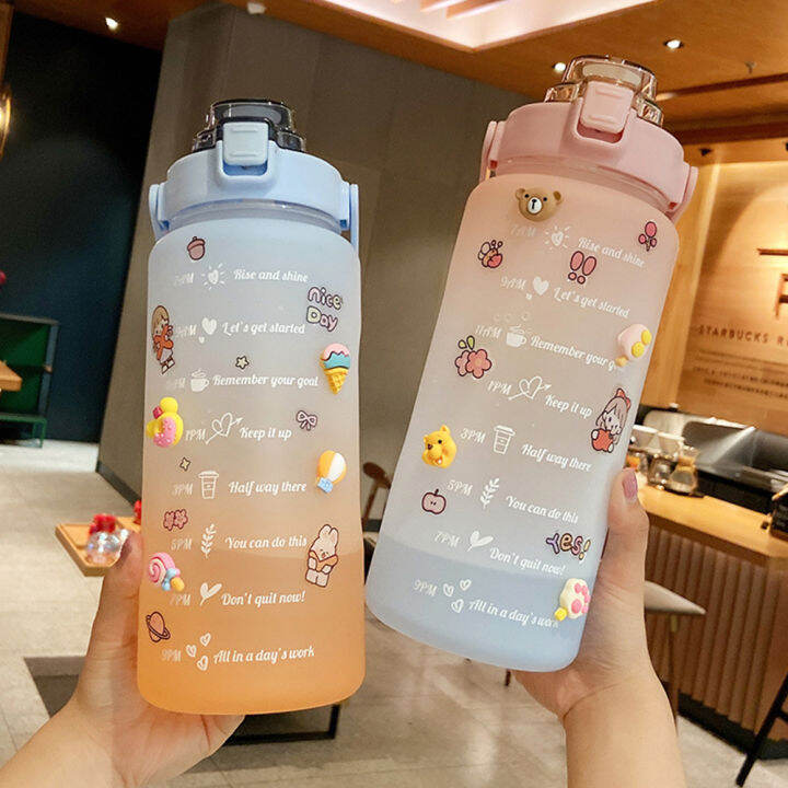 Sports Water Bottle 2L Large Capacity With Straw Portable Bottle #SH001 ...